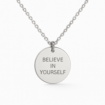 Believe in Yourself Coin Halskette