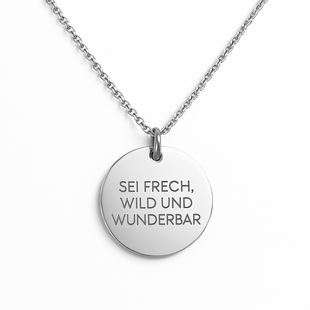 Sei frech, wild und wunderbar Coin Halskette