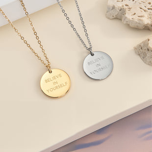 Believe in Yourself Coin Halskette