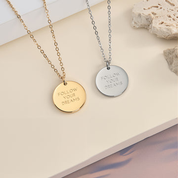 Follow your Dreams Coin Halskette