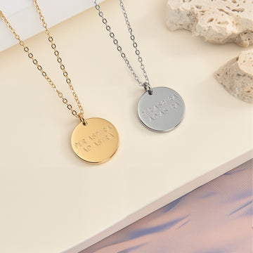 Per Aspera Ad Astra Coin Halskette