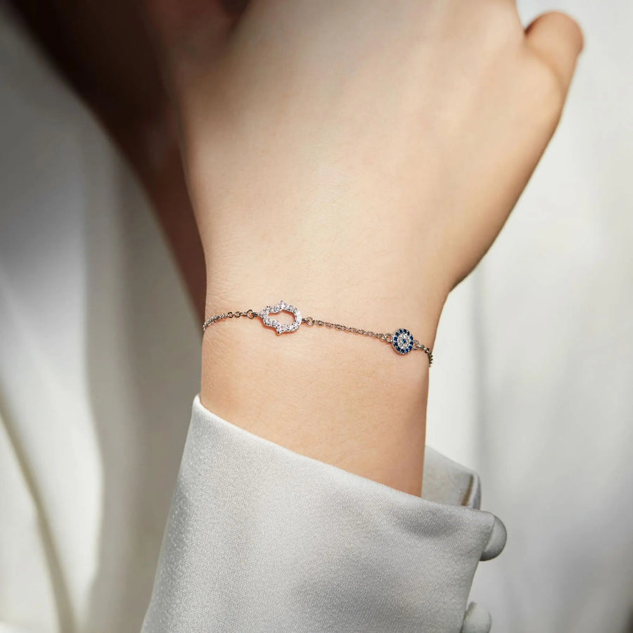 Sterling Silber Armband "Aerendil" mit Zirkonia 16+3cm Armband Simple Pledge
