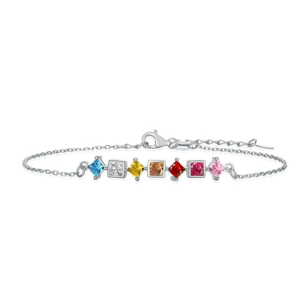 Sterling Silber Armband "Avalon" mit Zirkonia, 17+3cm