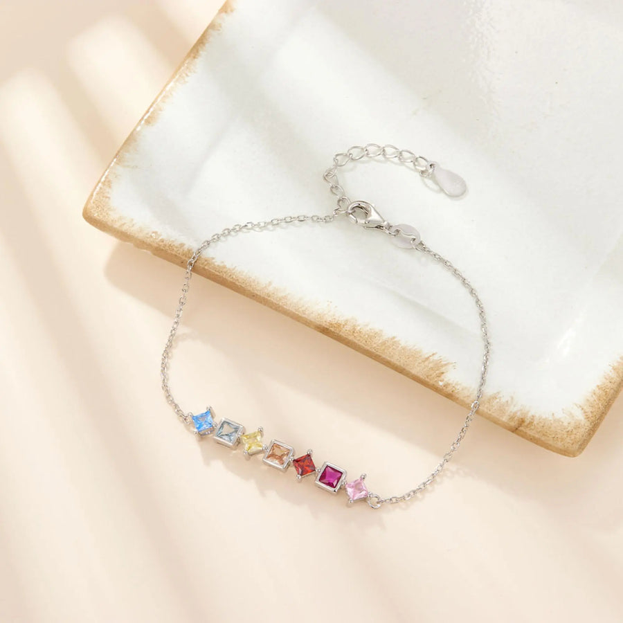 Sterling Silber Armband "Avalon" mit Zirkonia, 17+3cm Armband Simple Pledge