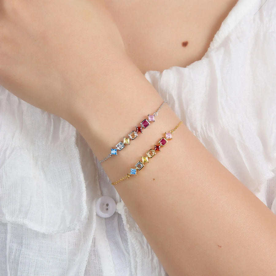 Sterling Silber Armband "Avalon" mit Zirkonia, 17+3cm Armband Simple Pledge