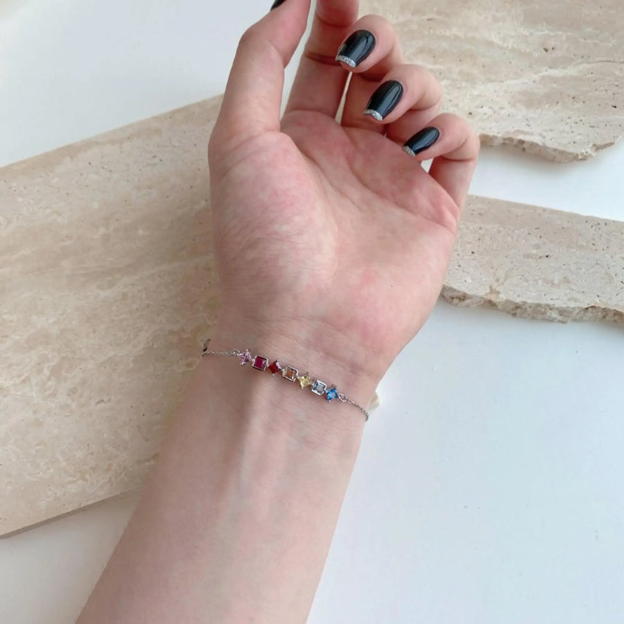 Sterling Silber Armband "Avalon" mit Zirkonia, 17+3cm Armband Simple Pledge