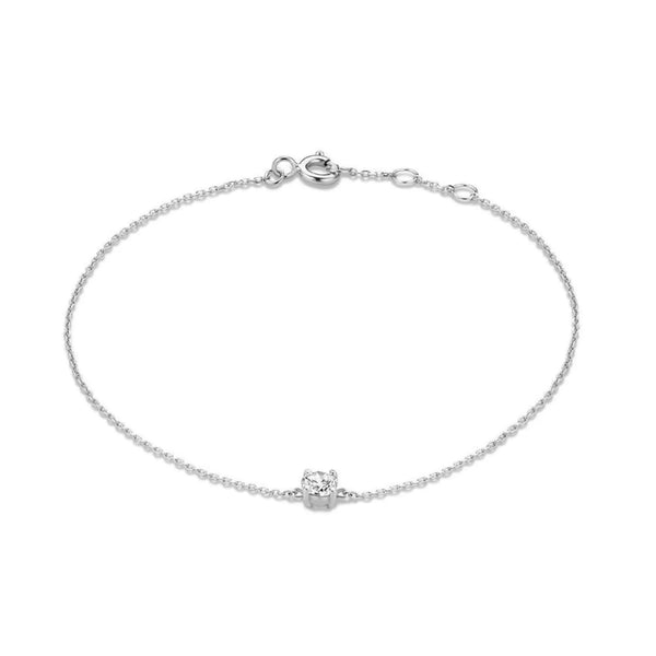 Sterling Silber Armband "Eldarion" mit Zirkonia, 17+3cm