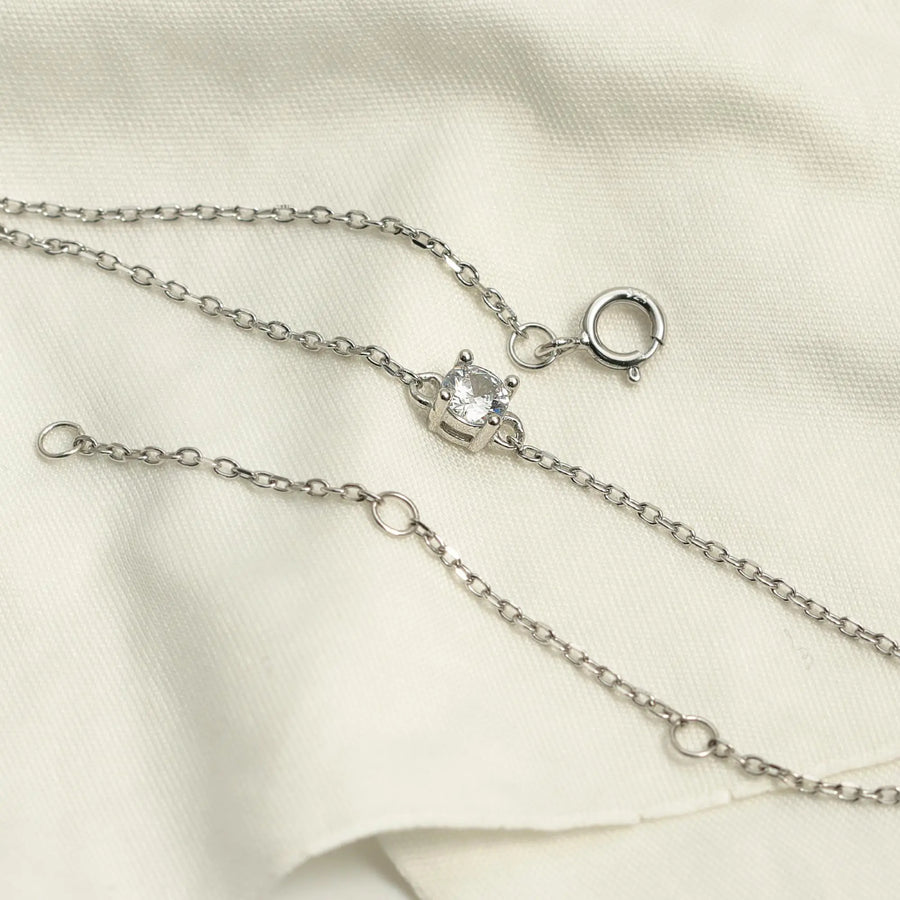 Sterling Silber Armband "Eldarion" mit Zirkonia, 17+3cm Armband Simple Pledge