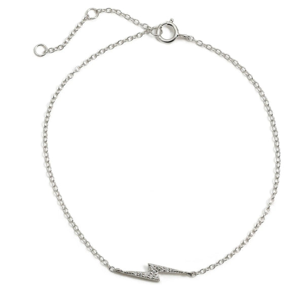 Sterling Silber Armband "Flash" mit Zirkonia, 17+3cm