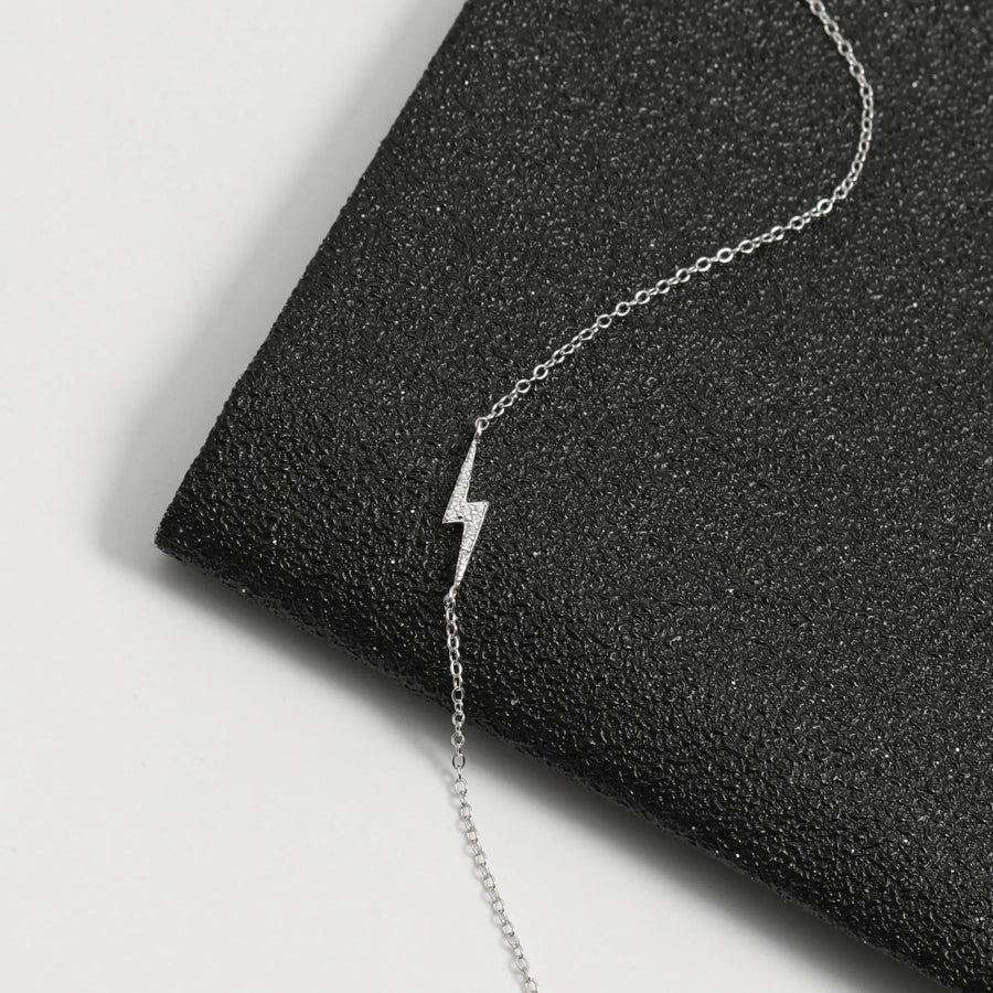 Sterling Silber Armband "Flash" mit Zirkonia, 17+3cm Armband Simple Pledge