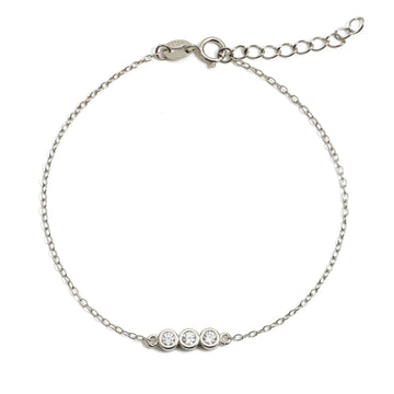 Sterling Silber Armband "Loriel" mit Zirkonia 17+3cm Armband Simple Pledge