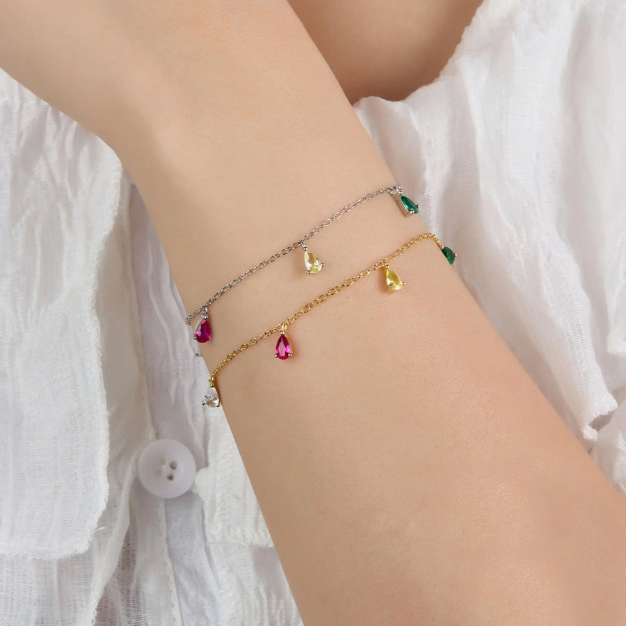 Sterling Silber Armband "Zattot" mit Zirkonia, 17+3cm Armband Simple Pledge