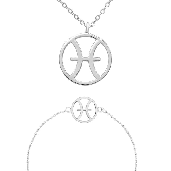 Sternzeichen „Fische“ - Halskette & Armband Set