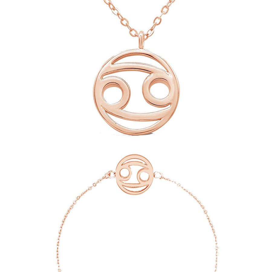 Sternzeichen „Krebs“ - Halskette & Armband Set Bundle Simple Pledge