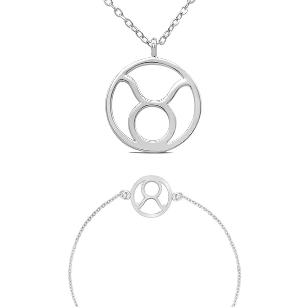 Sternzeichen „Stier“ - Halskette & Armband Set