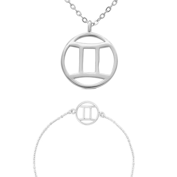 Sternzeichen „Zwillinge“ - Halskette & Armband Set